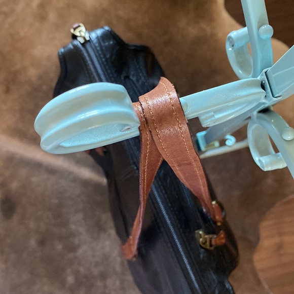 SOLD EB. LAND Santa Fe Genuine Leather Bag Black - Picture 6 of 9